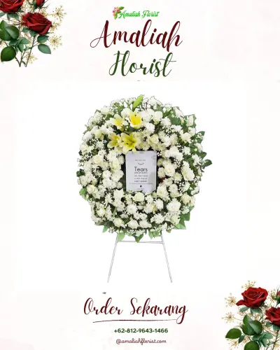 Krans Bunga Duka Cita di Dendengan Dalam