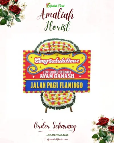 Bunga Papan Congratulation di Dendengan Dalam